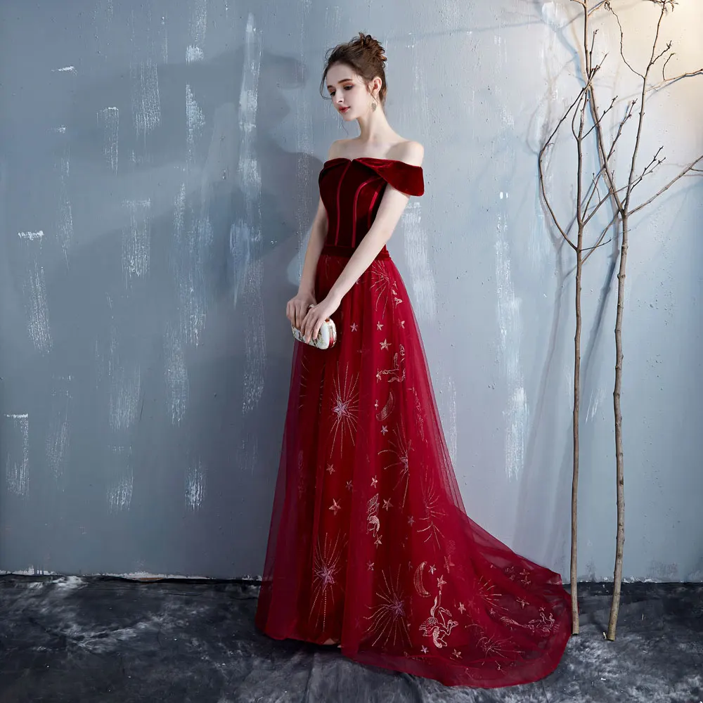 Женское вечернее платье со шлейфом FADISTEE элегантное для выпускного