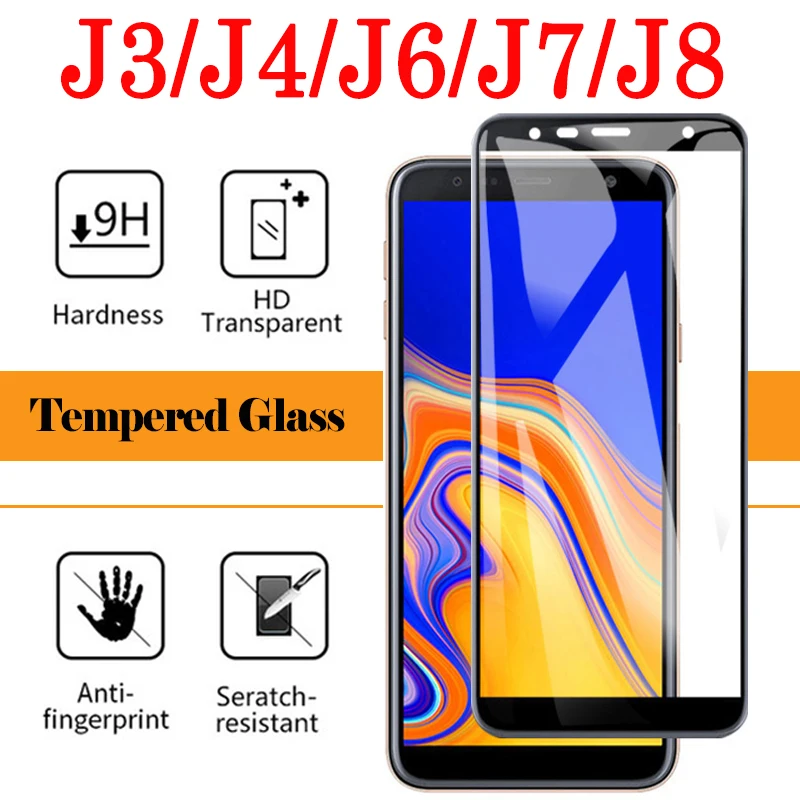 

J6 Glass For Samsung J8 J4 J3 J7 2018 Screen Protector On Galaxy J 3 4 6 7 8 8J 7J 6J 4J 3J Protective Film Sam Tempered Glasses