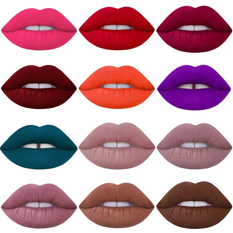 2016 Brand Makeup Waterproof batom Tint font b Lip b font Gloss Red Velvet True Brown