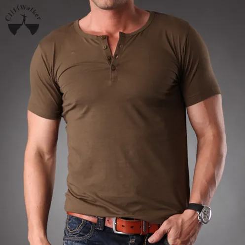 men cotton spandex muscle body slim fit 