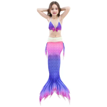 

2020 New Blockbuster Three-piece Mermaid Swimming Suit Children's Swimming Suit Bikini European And American Spa Swimming Suit