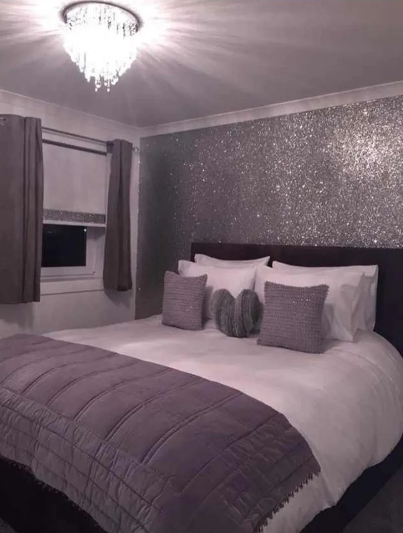 Блестящие обои в интерьере Блестящие обои в интерьере