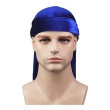 Премиум шелковистый Durag 360, 540720 волн Экстра длинный хвост и широкие ремни для мужчин Du-RAG