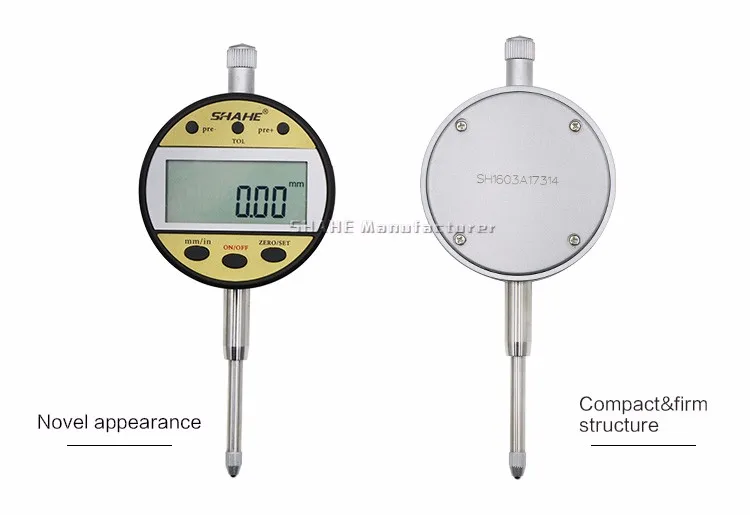 Shahe 0-12,7/0-25,4 мм 0,01 мм цифровой манометр индикатор инструмент цифровой циферблат индикатор измерительный инструмент