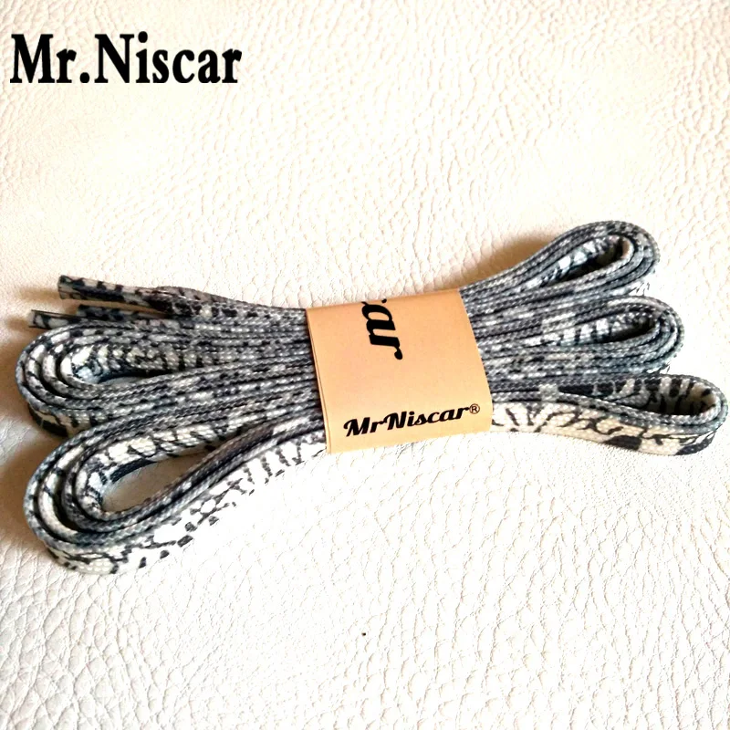 

Mr.Niscar 1 Pair Gray Striped Casual Flat Shoe Laces Fashion Polyester Shoe String Men Women Athletic Running Shoelaces