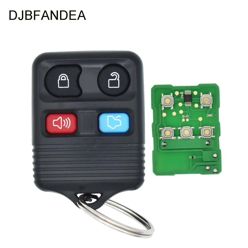 

DJBFANDEA 315mhz / 433mhz Keyless Entry Fob Remote Key for Escape Mustang Thunderbird Lincoln Town 4 Button Car Key