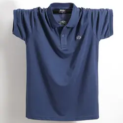 TJWLKJ Мужская s рубашка поло брендовая одежда 2019 летняя рубашка с коротким рукавом Мужская Черная хлопковая рубашка плюс размер 6XL рубашки