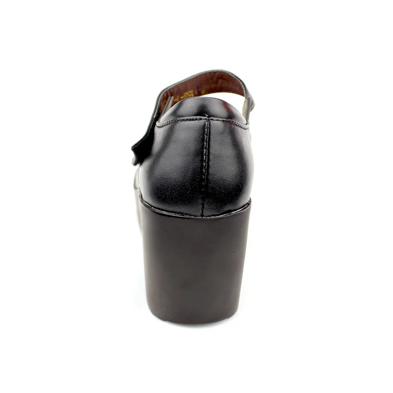Прочная обувь из натуральной кожи на танкетке Для женщин «Мери-Джейн» на платформе с низким вырезом верха Офисные женские туфли обувь uninnova размера плюс 42 WP050-2