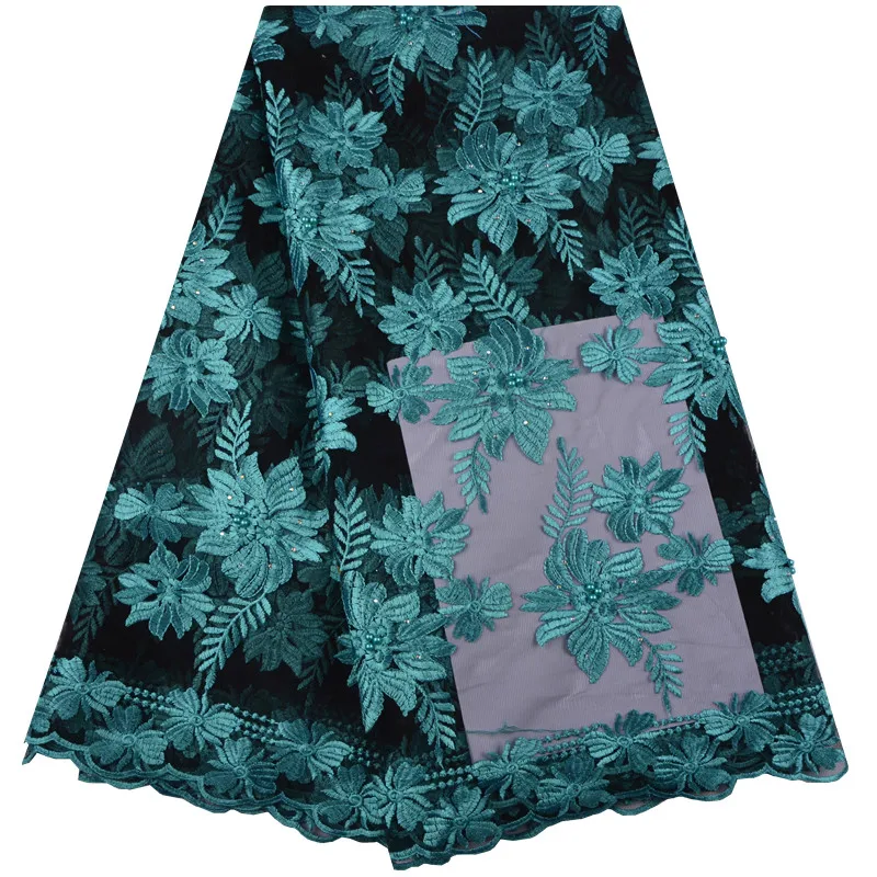 

Лидер продаж 2018, африканская Тюлевая кружевная ткань, французская сетчатая кружевная ткань с бусинами, вышитая сетчатая кружевная ткань для свадебного платья 1346