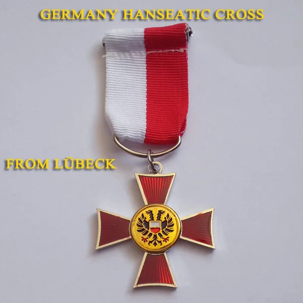 XDM0030 Lubeck WWI военная награда Ганзейский Крест из Любек немецкая Империя город-Соединенные Штаты военная медаль Hanseatenkreuz