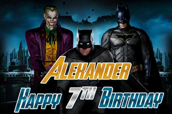 

custom Batman The Dark Knight happy birthday baby child photo background photography backdrops quality vinyl