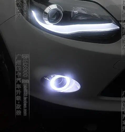 

Hireno Super-bright LED Daytime Running Light for Ford Focus 3 2012 2013 2014 Car LED DRL fog lamp 2PCS