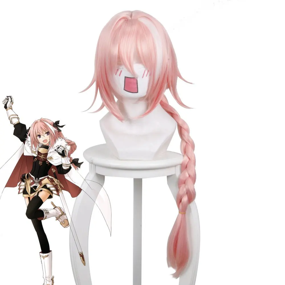 Fate/Apocrypha Astolfo Rider of Black Cosplay Hair Pink Headwear | Тематическая одежда и униформа