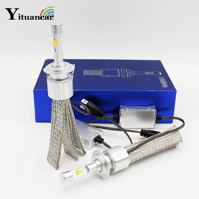 

Yituancar 2Pcs 52W 6000LM 4300K 6000K LED Car Headlight Styling Source Beam IP68 H1 H3 H4 H7 H11 9005 9006 Front Fog Light Bulbs