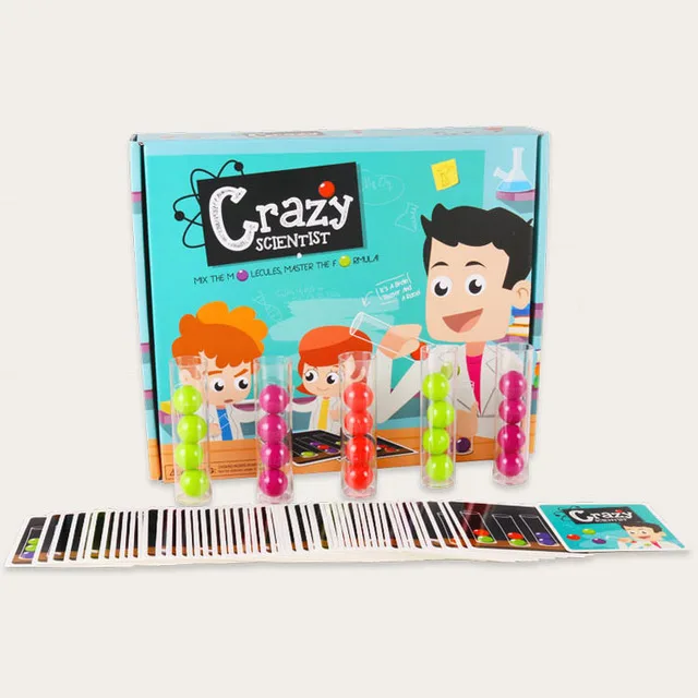 

Crazy Scientist Test Tube Card Concentration Training Educational leaening Toys gift for children kids party game