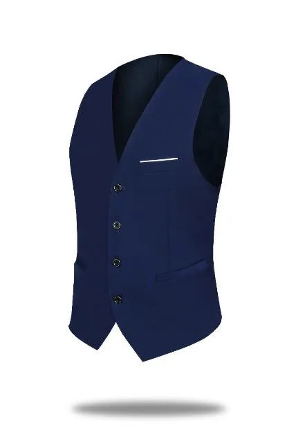 Высокое качество Новое поступление модные мужские жилеты Slim Fit Мужской жилет Homme Повседневная Формальная деловая куртка без рукавов - Цвет: As Picture