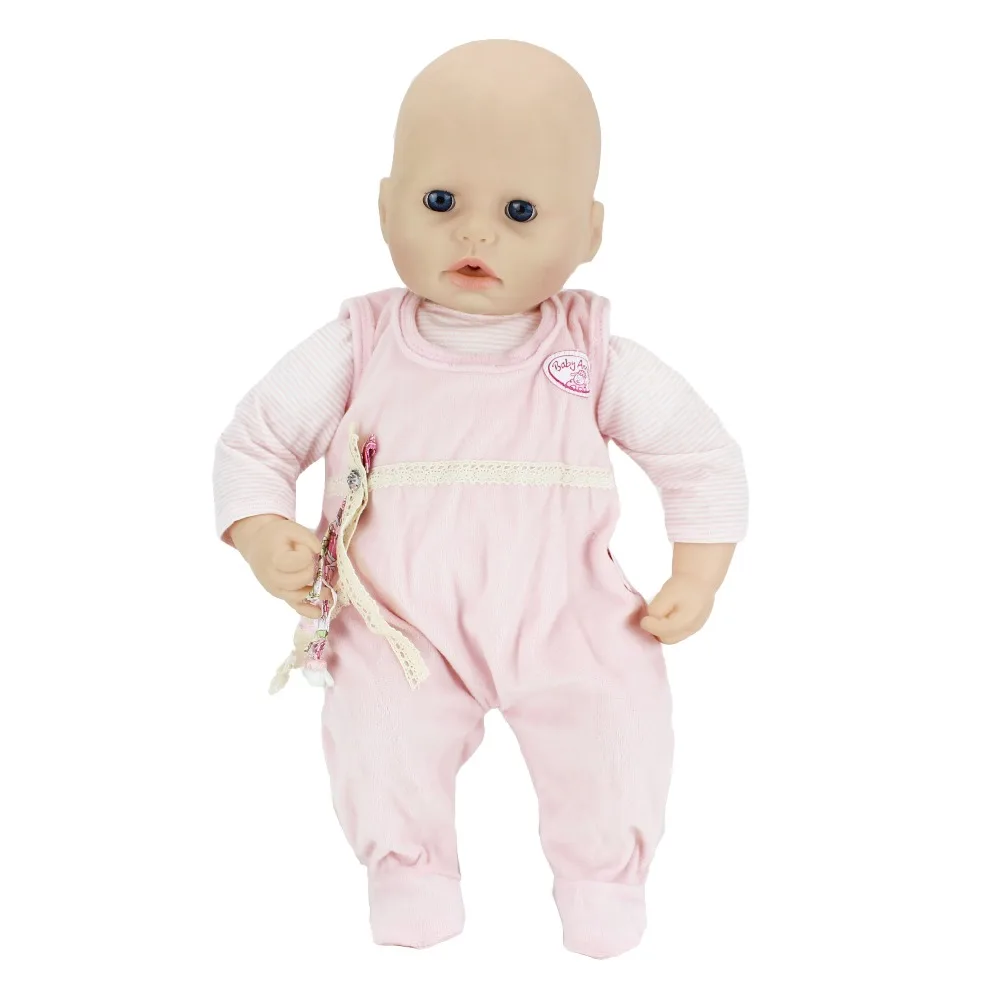 Pink warm Jumpsuits Doll Clothes Wear fit for 46cm Zapf Baby Annabell