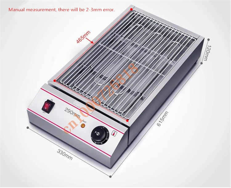 220 В 2500 Вт коммерческих/домашний электрический барбекю гриль печь масла и Бездымного Барбекю Сковорода-гриль тэппанъяки быстрый нагрев