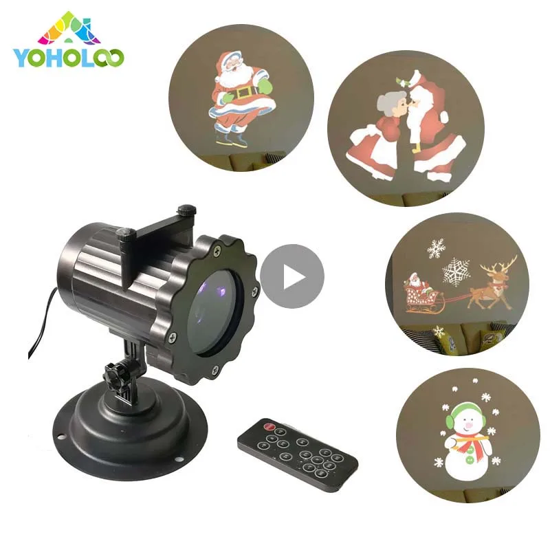 

Outdoor Christmas Animated light Show Santa Claus Snowman LED Laser Light 4 Cards Display for Children Christmas Projector Light