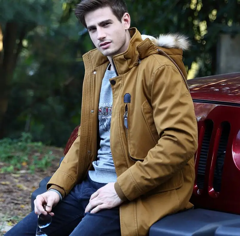 Winter Men Coats Warm Thick Jackets 40 Degree Below Zero Brand AFS JEEP