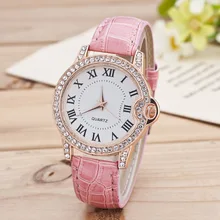 fashion casual ladies wrist watch women accessories watch of rhinestone watchcase Rome’s number dial reloj mujer