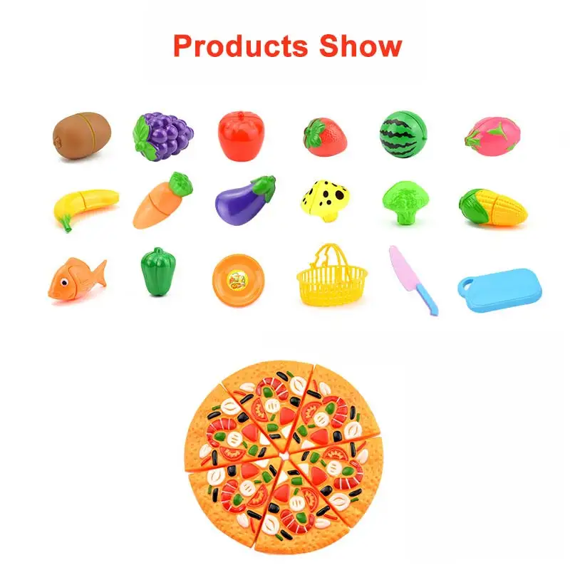 Kitchen Fruit Toys Plastic Food Toy Sets Cutting Fruit Vegetable Foods Pretend Play Girls Boy Kids NewToys for Children Dropship (2)