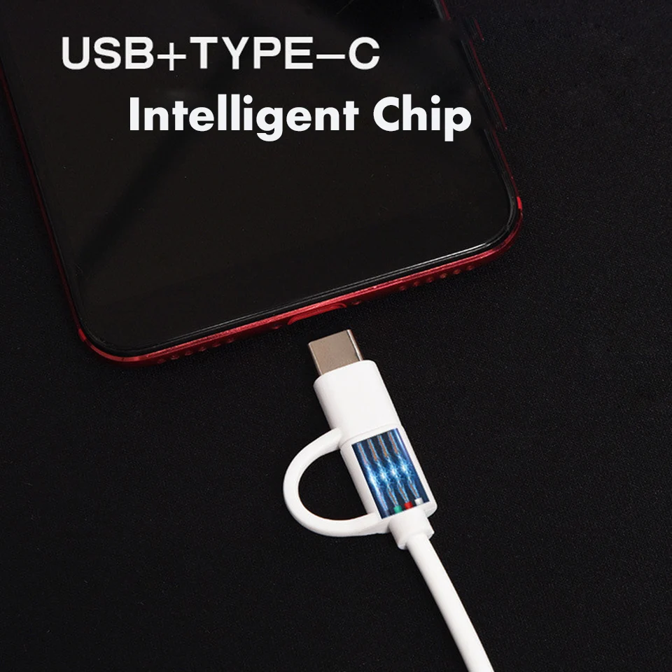 2 в 1 Micro Usb кабель Usb type C для samsung Xiaomi Nokia huawei LG Redmi Быстрая зарядка type-c зарядное устройство для телефона Android usb-c