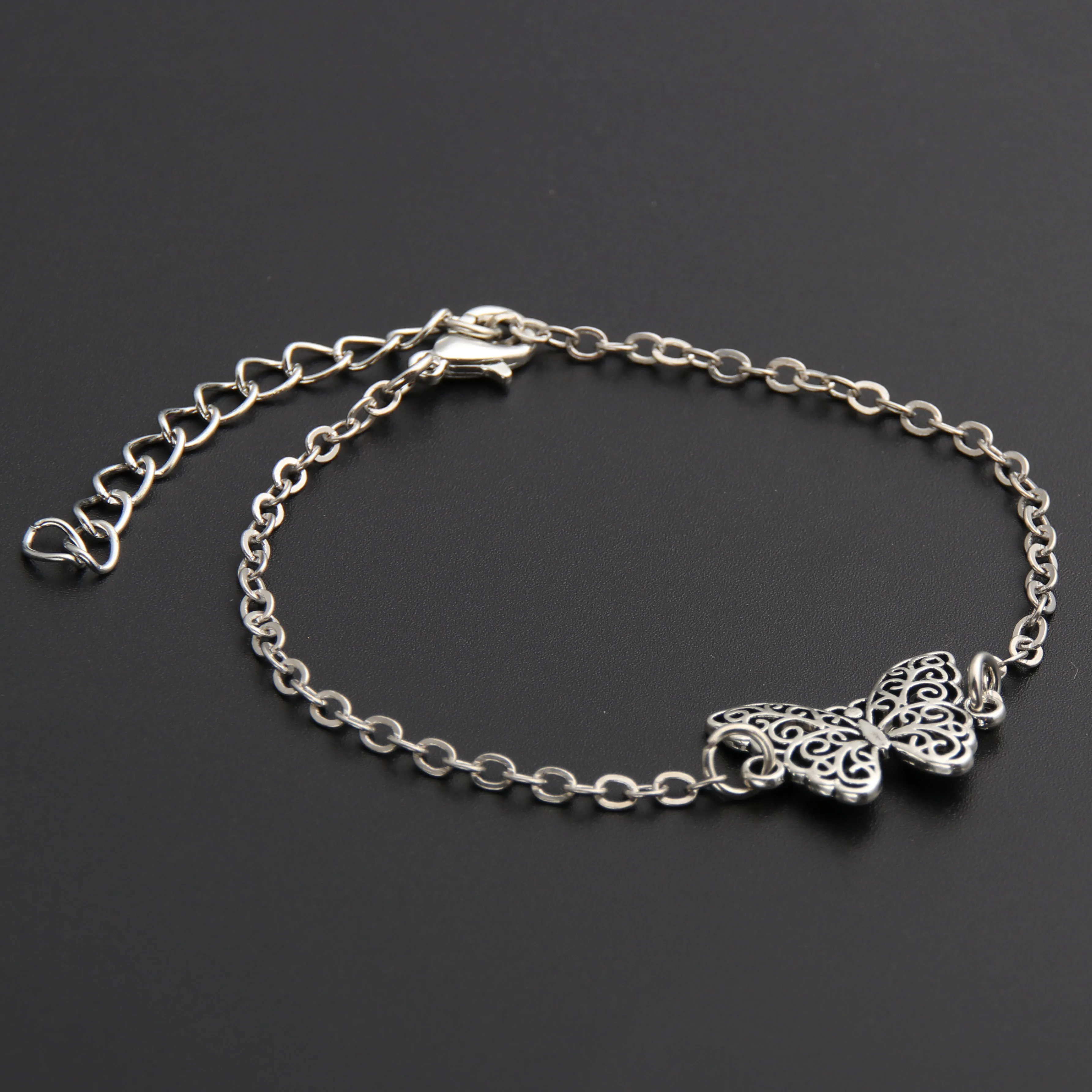 Buy 1pc Butterfly Adjustable Charm Bracelet With