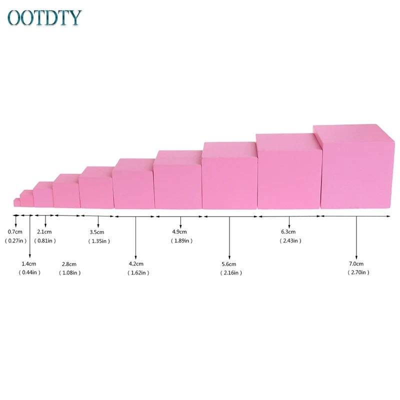 1 компл. Монтессори сенсорные материалы башня семейный набор деревянных строительных блоков игрушка ребенок#330