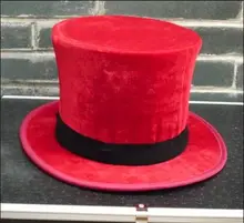 Red Folding Top Hat Magic Trick,Accessories,Stage Magic Props,Close Upmagic,Mentalism,Fun,Magia Toys,Gadgets,Joke