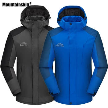 

Mountainskin Men's Winter Thick Hiking Softshell Jacket Outdoor Sport Windbreaker Climb Camping Trekking Thermal Male Coat VA560