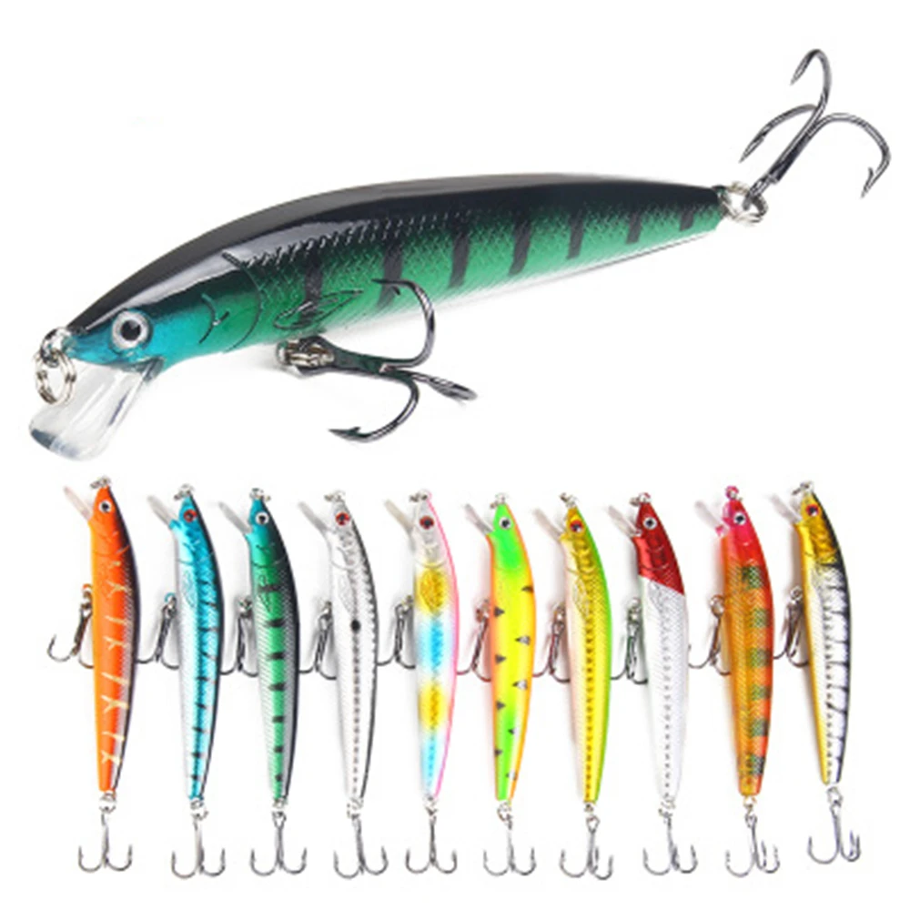 1 قطعة 3D عيون 10 سنتيمتر 9g الصيد Wobblers Crankbait البلم Pesca 0-2 M طعوم صيد سمك البلمة الليزر الصلب الاصطناعي الطعم