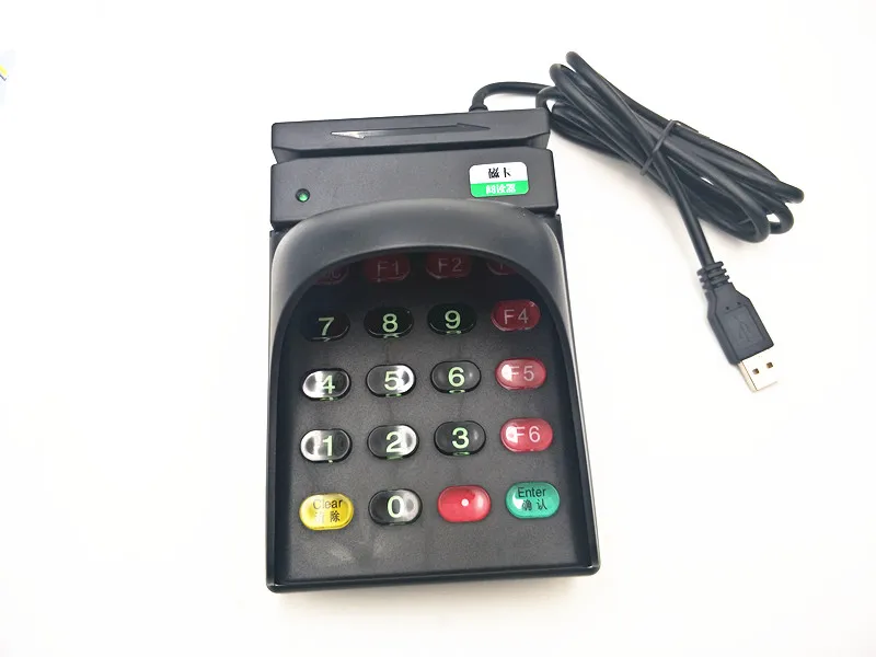  USB Universal Magnetic Card Barcode Reader Stripe Bidirectional Track 2 with Number Keyboard USB An