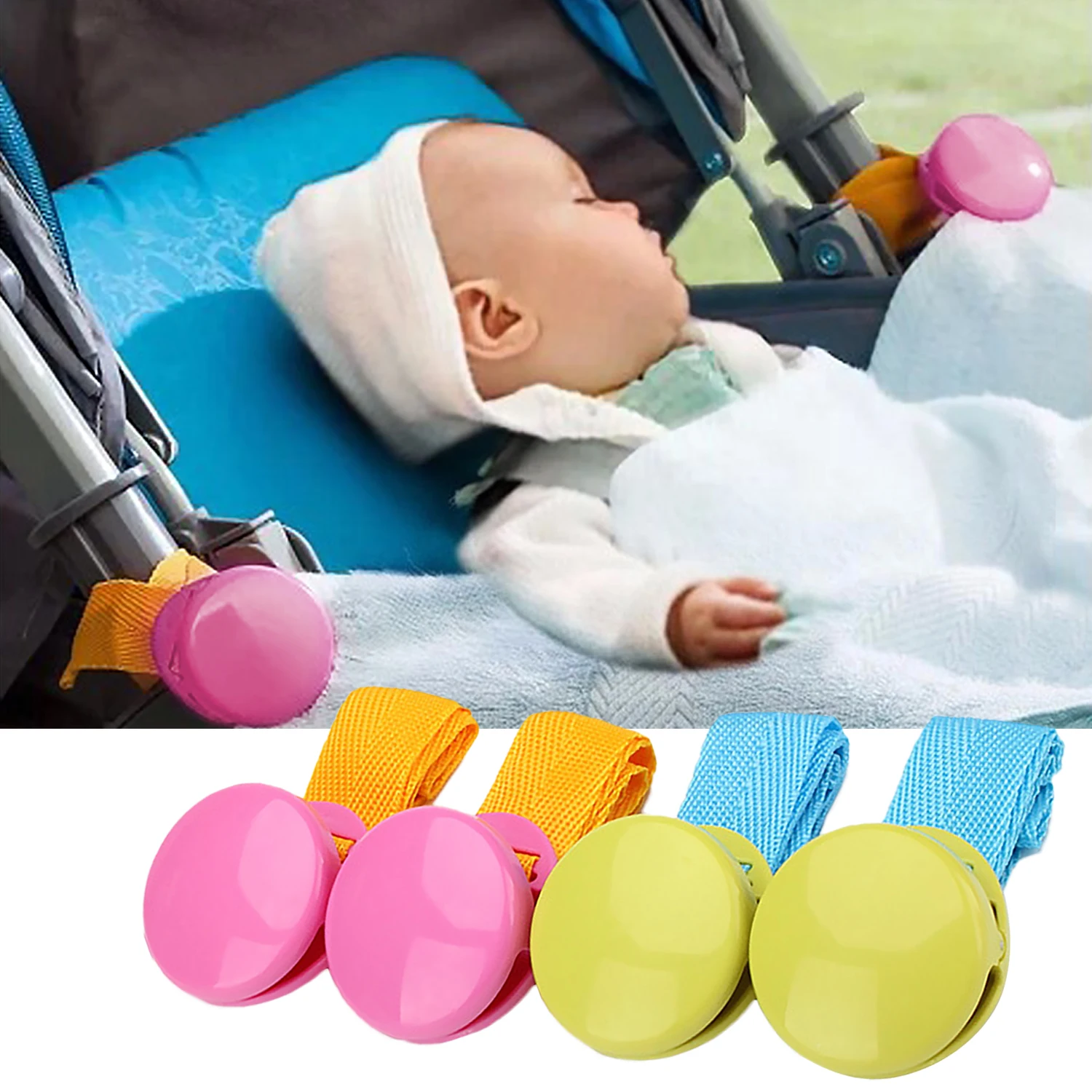 

2pcs Anti-slip Blanket Clip Fasteners Grippers Suspenders Holder for Baby Sheet Holder Stroller Car Seat Accessory