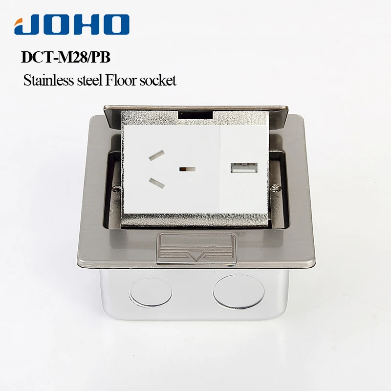 

JOHO Stainless Steel Fast Pop Up Electrical Floor Socket Box With Australian Socket 10A 250V Electrical Outlets Equipment