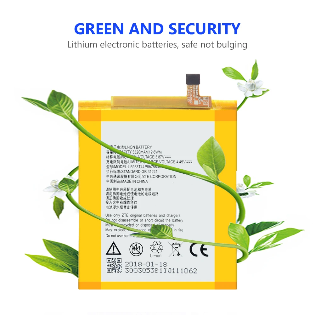Оригинальная литиевая батарея для телефона Li3933T44P8h756346 аккумуляторные батареи ZTE