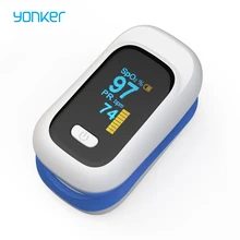 Yonker медицинский бытовой цифровой кончик пальца Пульсоксиметр кислорода в крови измеритель насыщенности кислорода палец SPO2 Монитор портативный оксиметр