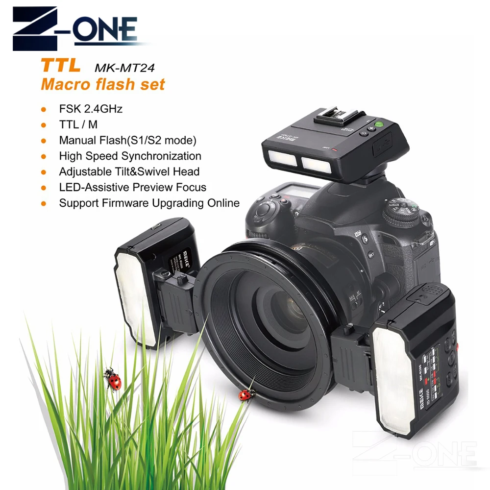 Meike MK MT24 Macro Twin Lite Flash for Nikon D3X D200 D300 D300S D700