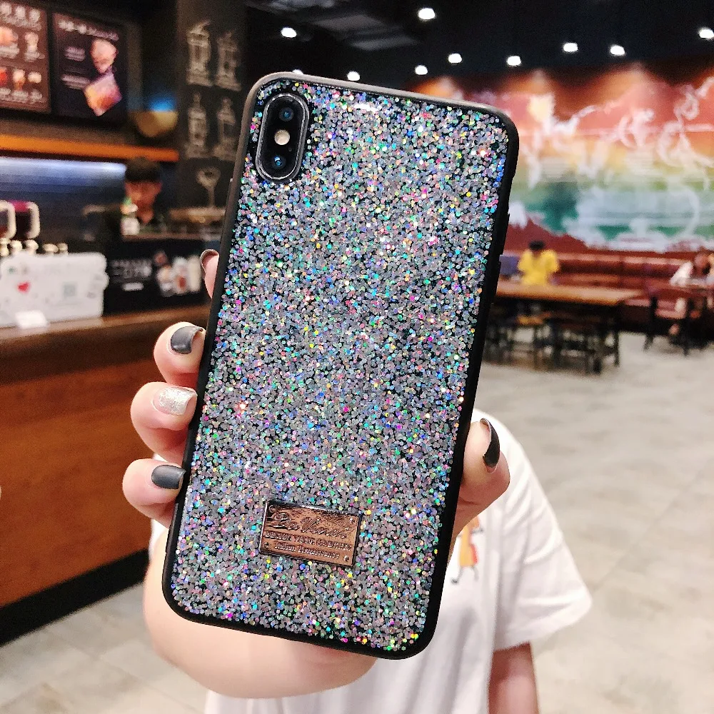 Case For iPhone X Xs Xr Xs Max 8 7 6S Plus Cover Glitter Sequins Shiny Soft Girly Case For Huawei P20 P30 Pro Mate 20 Pro Cover (11)
