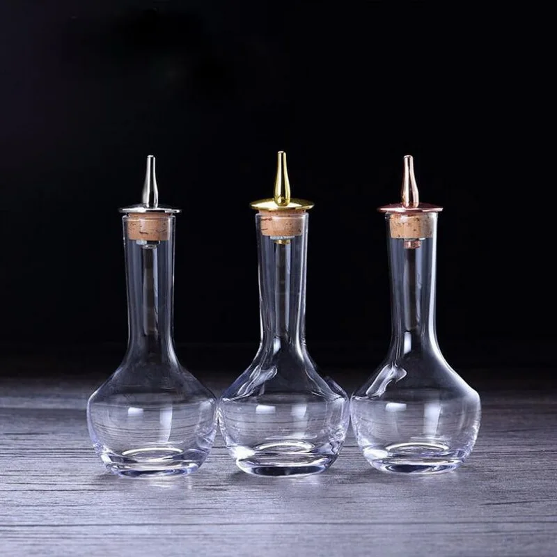 85ML Lead free crystal cork bitter glass bottle bar tools bitter bottle