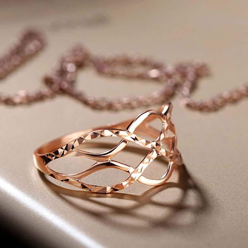 18k Кольца из розового золота, модные дизайнерские женские кольца, кольца для леди девушек, подарок ювелирный, новинка для, данный товар может быть изготовлен на заказ