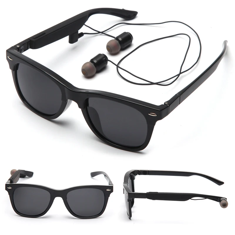 ANTEOJOS Smart Bluetooth Sunglasses Removable Polarized Sunglasses Wireless Stereo Music Sunglasses Sports Headset Headphone D