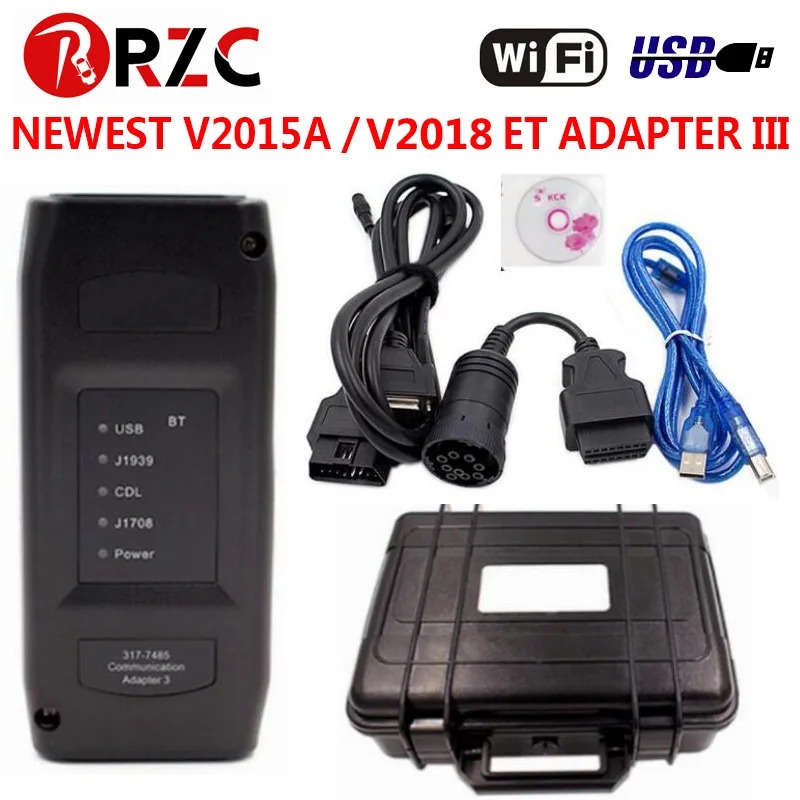 Адаптер для кошек ET3 III V2015A 2018 новая версия USB Wifi грузовиков CAT3 диагностический