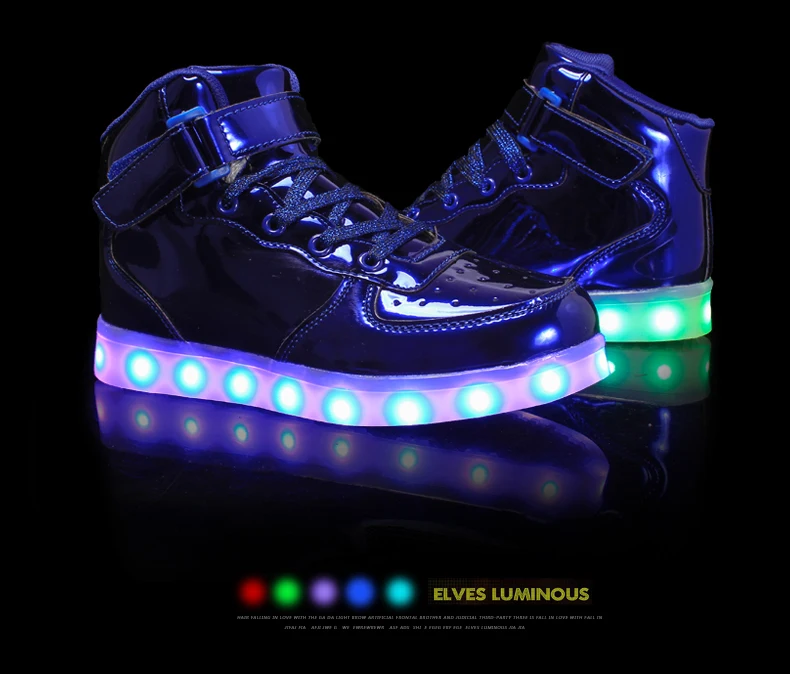 Светящиеся кроссовки со светодиодной подсветкой и зарядкой через usb для взрослых; обувь на липучке; унисекс; модная светящаяся повседневная обувь для мужчин и женщин; Танцевальная обувь
