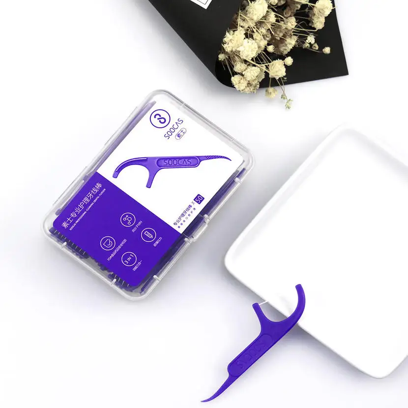 

300pcs Xiaomi Soocas Professional Dental Flosser Ergonomic Design FDA Testing Food Grade Dental Foss Pick Teeth-Tooth Toothpicks