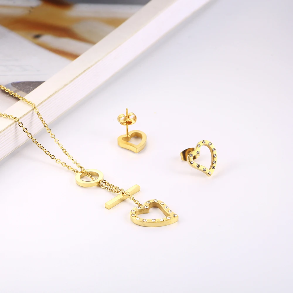OUFEI Butterfly Necklace Earrings Set Stainless Steel Jewelry For Woman Vogue Jewelry Accessories Mass Effect