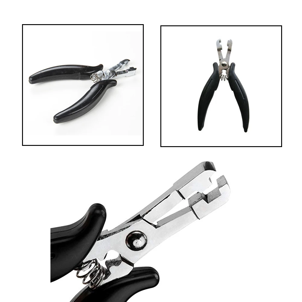 Metal 14.5cm*6mm U Shaped Pliers For Micro Rings Human Hair extensions