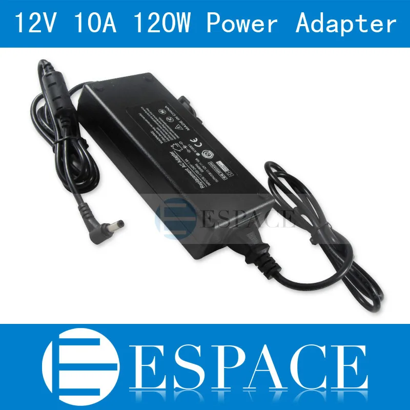 

12V 10A 120W Power Supply AC 100-240V to DC Adapter For 3528 5050 Strip LED with US/EU plug free shipping