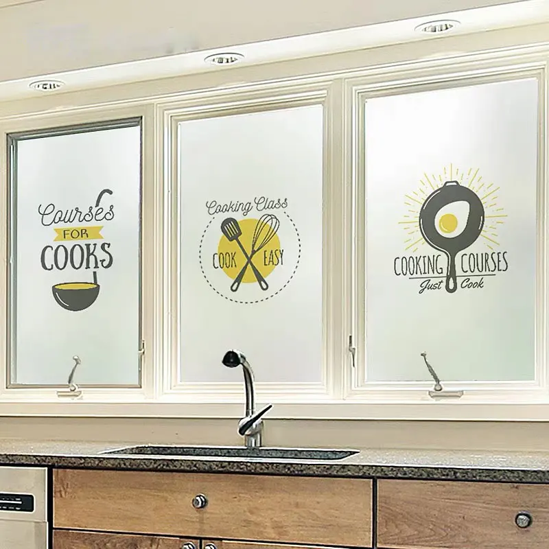 Cooking Class Custom Size Glass Stickers Film On The Window Static