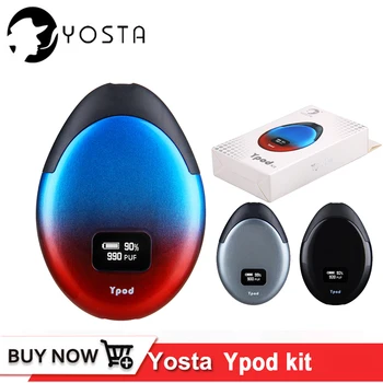 

Original YOSTA Ypod Kit 500mAh E Cigarette Pod fit CBD Oil with 2.0ml Refillable Cartridge 1.4ohm Coil 0.49 Screen E-juice Kit